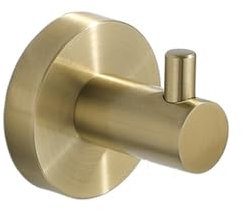 RAHBI Montaggio a Parete Ganci for Accappatoio Appendiabiti in Stoffa Bagno Accessori for la Cucina Scaffale Doppio Gancio in Oro Rosa Spazzolato Oro Cromato Nero Leisurely (Color : Brushed Gold)