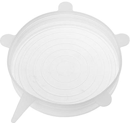 Kexpery Silikon-Stretch-Deckel, wiederverwendbar, dehnbar, umweltfreundlich, rund, Mikrowellen-Abdeckung für Lebensmittel, BPA-frei, Silikon-Schüsselabdeckungen für Geschirr, Gläser, Schüsseln (14 cm)