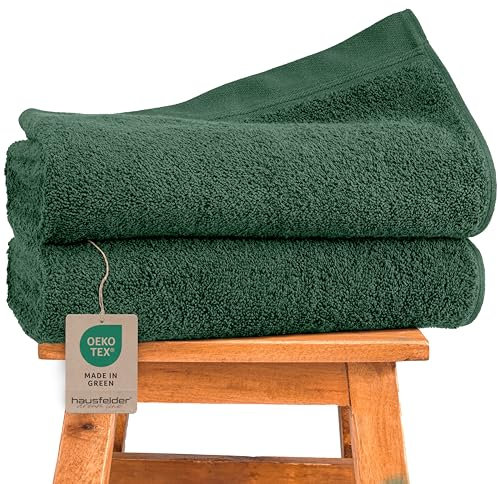 Hausfelder Asciugamano doccia 70 x 140 – Asciugamano da bagno premium 500g/m² - Set di asciugamani da doccia 100% cotone, certificato Ökotex (70 x 140 cm Grigio antracite)