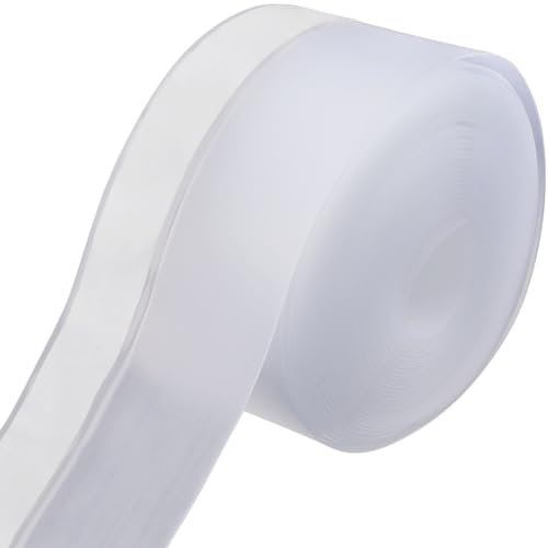 GORGECRAFT 5 metroX4.5cm Striscia di Guarnizione per Porta Striscia di Tenuta In Silicone Resistente Alle Intemperie Nastro Autoadesivo Trasparente Fondo per Paraspifferi di Porte Finestre Spazi