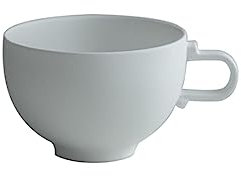 PWSHZ Trinkgläser Elegante Teetassen, modische Kaffeetassen aus Keramik mit großem Griff, gewelltem Rand for Latte, heißen Kakaotee, stilvolle Kaffeetassen Kaffeetassen (Color : White, Size : B)