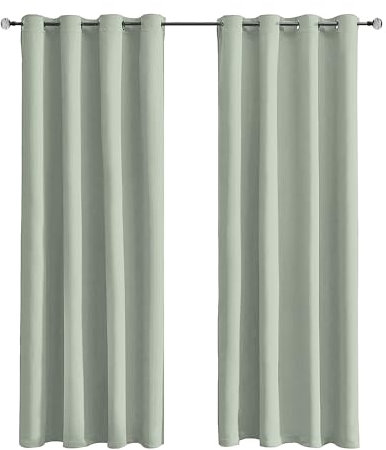 Tenger Home Tende per Interni,Tende Camera da Letto,Tenda oscurante per camera da letto con occhielli, 1 pezzo (70 x 120 cm, Salvia Verde