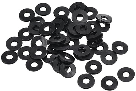 PATIKIL 40pz Rondelle Piatte in Gomma M8, Rondella Piatta 8mm ID x 21mm OD x 2mm Spessore Anello Tenuta Separatore Guarnizione per Tubo Rubinetto Tubo Acqua Bullone Fissaggio, Nero