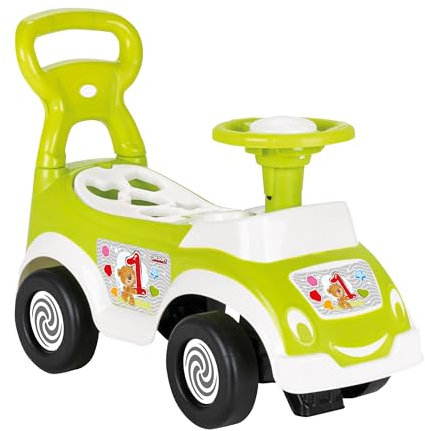 LEMODO Rutschauto grün mit Formsortierfach | Rutscherfahrzeug für Kinder ab 12 Monate | Lauflernhilfe und Schiebefahrzeug | Kinderfahrzeug mit Kippschutz | mit Formenspiel