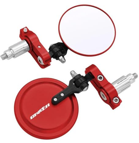 JHYBDP Motorrad Seitenspiegel Rückspiegel Motorrad-Lenkerendenspiegel Für Suzuki GIXXER 150 GIXXER 155 SF 250 SF150 SF250 SF 150 7/8 22 Mm Lenkerenden-Rückspiegel(Rot)