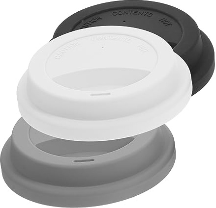 Alipis Lot de 3 Couvercles en Silicone Résistants pour Tasse en Céramique, Étanchéité Optimale, Différentes Couleurs, Protection des Boissons la Tasse