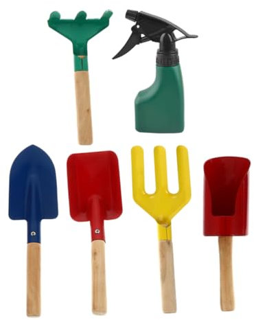 BESTonZON 6stücke Teiliges Junge Mädchen Gartenwerkzeug Schaufel Rechen Pflanzschaufel Und Sprühflasche Für Outdoor-spielspaß Fördert Die Gartenliebe Und Kreative Aktivitäten Für