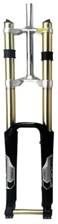 WANGSHAOWEI Forcella MTB Forcella Downhill MTB Mountain Bike Forcella Sospensione Smorzamento Forcella Bicicletta Nero Bianco Oro Dorato Forcelle Rigide MTB(27.5 or 29inch Black)