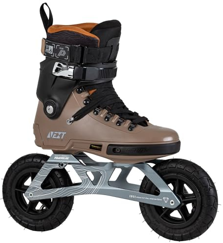 Powerslide SUV Inline Skate Next Edge 150 Brown per fuoristrada e allenamento, pneumatici da 150 mm e MYFIT Prime Liner, pattini in linea per uomo e donna