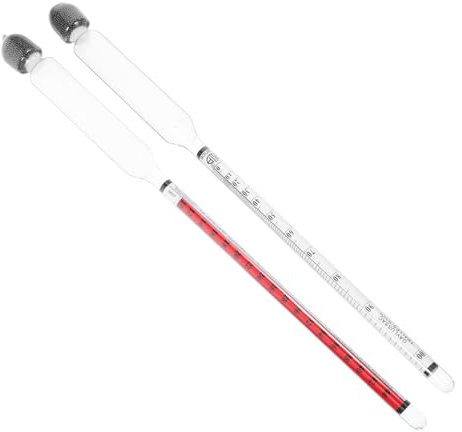 Amosfun 2 Pezzi Idrometro Doppia Scala per Misurazione Precisa del Tester di Concentrazione per Liquori Strumento Affidabile per Birrificazione Casalinga e Bar Professionale