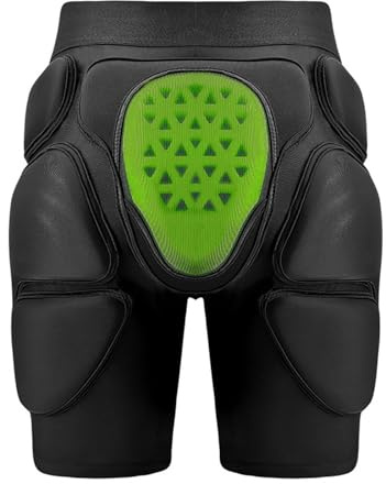 Protektorenhose mit Padded Shorts, 3D Schutz, Eva Polsterung, Atmungsaktives Lycra, Für Damen und Herren - Hochwirksamer Aufprallschutz, Elastischer Bund, Ideal für Skaten und (M)