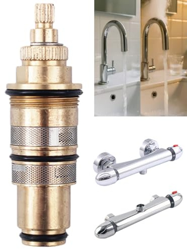 Thermostatic Br/Ass Shower Cartridge,Replacement Br/Ass Thermostatic Cartridge Kit,Thermostatic Shower Valve Cartridge,Replacement Shower Cartridge,Bath Mixer Tap Shower Valve Bar Cartridge