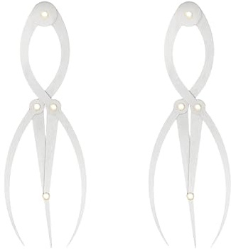 NIZEAMI 2Pcs Mean Calipers Golden Ratio Calipers Stainless Steel Eyebrow Ruler 1:1.618 Measure Tool for Tattoo Makeup
