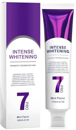 Zahnpasta & 7-Pro Zahnaufhellung Zahnpasta, Intense Whitening Zahnpasta, Zahnaufhellung, Gesundes Zahnfleisch, Für Empfindliche Zähne Zahnschmelzreparatur und intensive Aufhellung
