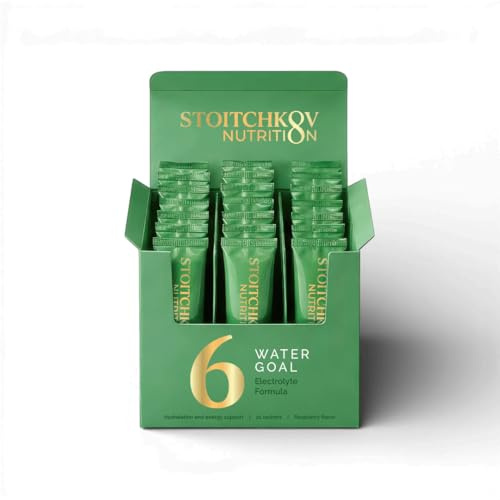 Stoitchkov Nutrition Water Goal 6 Mezcla de Bebida en Polvo con Electrolitos | Electrolitos, Magnesio, Potasio, Taurina, Vitamina C y Extracto de Leuzea | Hidratación Sin Azúcar | 21 Porciones