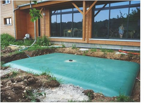 Serbatoio flessibile for vescica 'acqua piovana di grande capacità - da 50 a 2020 galloni for casa, giardino e campeggio(2x1x1m/2000L/528Gallon)