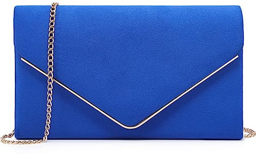 Dasein Women Faux Suede Evening Clutch Bags Formal Party Clutches Wedding Purses Cocktail Prom Clutches