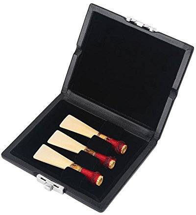 Bassoon Reed Case, PU Leder Holz, Musikinstrumenten Accessoire, mit Slots, Tragetasche, für Musikanten, Konzerte, Rehearsals