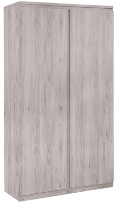 Julian Bowen Jupiter 2 Door Wardrobe - Grey Oak Effect Wardrobes