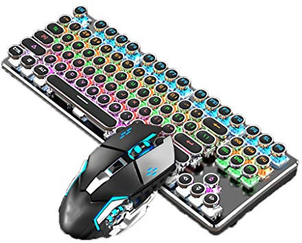 ARCH Múltiple Teclado Mecanico Gaming De Color 87 Llave con Cable De Metal Teclados para Gamers, Mecánica Office Teclado USB O Trabajando Cartilla De Juegos E Oficina (Color : C)