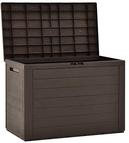 Gartentruhe Braun 78x44x55 cm, Outdoor-Box, Terrassen- und Gartenmöbel