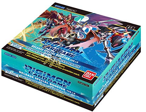 Bandai–Digimon TCG V1.5 Core Booster Box, englische Version, 24 Packungen, Sammelkartenspiel