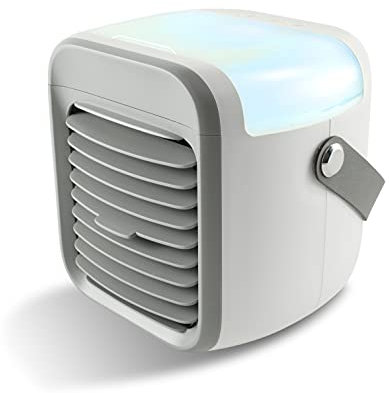 X4-LIFE Mobile Klimaanlage - Luftkühler Klimagerät für Büro, Zuhause, Home Office - mit Akku, 3 Modi, 7 Farben