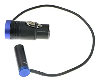 Low-Profile 3-poliger Mini-XLR-Stecker auf XLR-Buchse Volle Größe Audiokabel für BMPCC 4K 6K Kamera, Video-Assist, Original-Stecker Alvin's Cabel blau 25 cm