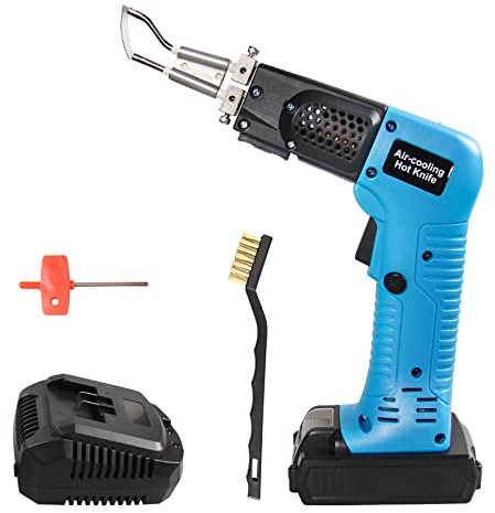 DOMINOX Cordless Electric Sailing Knife DC 18V Rope Cutter Kit for Belt, Webbing, Fiber, Cloth, Nylon Rope, Rubber, Carpet, Styrofoam, EPS - Hot Wire Cutting Tool