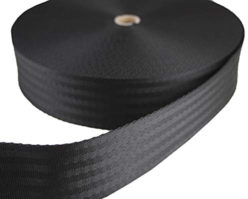 Gurtband TN40-03 schwarz 40mm breit - 25 Meter Länge / 4 cm Breite