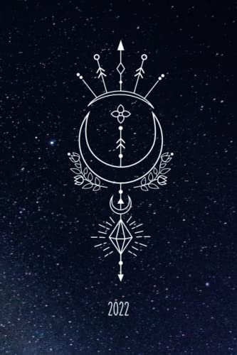 Terminplaner 2022: Magie & Sterne - Kalender, Monatsplaner und Wochenplaner für das Jahr 2022 | ca. DIN A5 (6x9''), 150 Seiten | Tattoo, Mond, Astrologie, Yoga | für Termine, Notizen und als Organizer