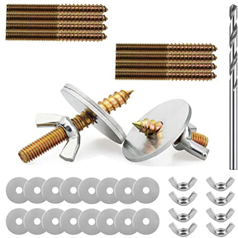 Gabbia per Uccelli Supporto per Mangiatoia Trespoli Accessori Ferramenta 16 Morsetti 8 Viti 8 Bulloni 1 Trapano per Trattenere l'acqua Tazze per Alimenti Ciotole Ricambi in metallo Doppia Testa