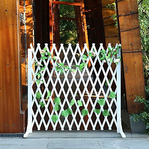 Palissade en Bois Bordure De Jardin Flexible - Clôture Télescopique Intérieure, Barrière De Confidentialité Extérieure en Bois, Pergola Grimpante pour Plantes De Jardin, Facile À Installer