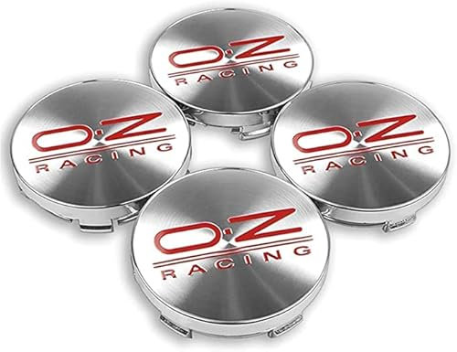 DAYDO 4 StüCk Auto Radnabenkappen Nabendeckel FüR OZ, Radnabenabdeckung Center Felgendeckel Radkappen Wheel Caps Nabenkappen Mit Logo,A