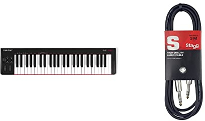 Nektar SE49 USB MIDI Keyboard Controller with Nektar DAW Integration & Stagg SAC3PS DL 3m/10 ft Deluxe Jack to Jack Instrument Cable