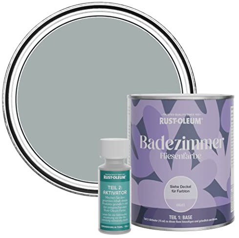 Rust-Oleum wasserfeste grau Fliesenfarbe für Badezimmer in Matt Finish - Mineralgrau 750ML