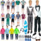 20 PCS Doll Clothes Compatible with K Doll Clothes and Accessories Set, Including 1 Suit in Random,3 Tops 3 Pants, 2 Sweater Pants, 6 Shoes, 1 Glasses, 1 Earphone and 1 Surfboard(Random Style)