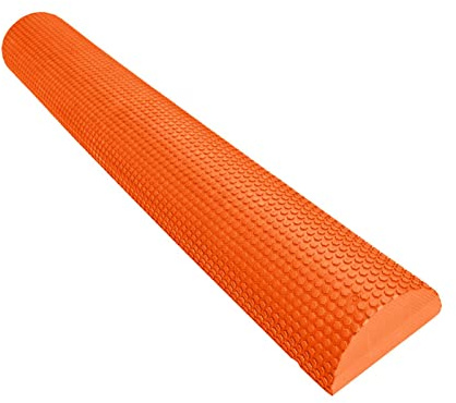 rockible Eva Halb-Schaumstoffrolle für Massage und Entspannung - Tragbarer -Halbroller mit 200 kg Belastbarkeit, Orange 90 cm x 7,5 cm