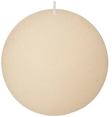 Atmosphera - Bougie boule Olia D10cm blanc ivoire