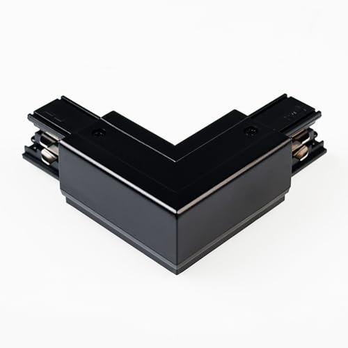 INNOVATE Conector de sistema de carril de 3 fases, ángulo exterior, riel LED, conector en L, conductor de protección exterior, conductor de protección interior, conector de alta tensión trifásico,