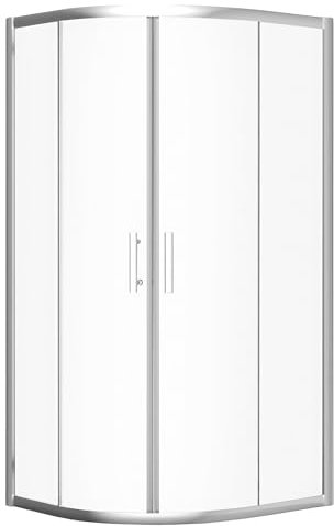 BADLAND Duschkabine Runddusche Halbrund 80x80 190 cm HELA Eckdusche Duschabtrennung Transparent Glas 6 mm…