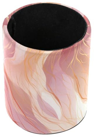 Make-up-Pinselhalter, Stifthalter für den Schreibtisch, abstrakter Marmordruck, Roségold, Schreibtisch-Organizer