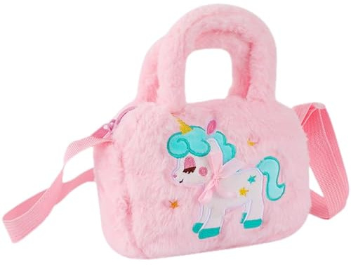 WRITWAA Einhorn Umhängetasche aufbewahrungssack kinder umhängetasche kinder süße mit Tiermotiv einzelne n Handtaschen Geldbörsen dekorative Mädchen