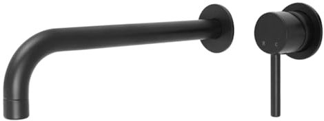 Welfenstein 2-Loch Unterputz Armatur 2L-U37-28PA (Ausladung 28 cm) schwarz matt