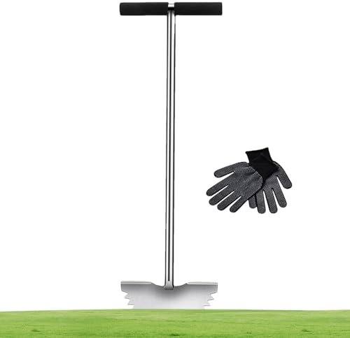 Weppduk Cortabordes de media luna – Recortador manual confort con pie ancho | Cojines multiusos con bordes dentados para recortar los bordes de parterres de jardín, aceras y ranuras para parterres