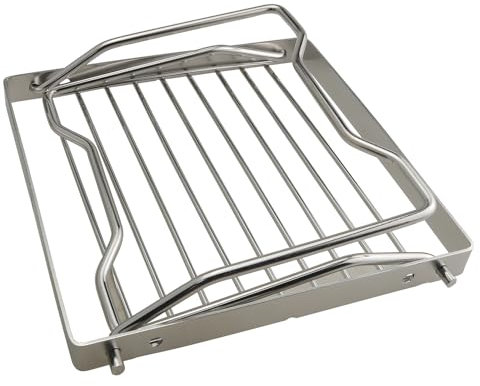 ZCZQC Parrilla plegable portátil de acero inoxidable al aire libre para barbacoa, estufa de camping, tostadora, mini estufa, estante cubierto para ollas, soporte para sartén, senderismo, camping,