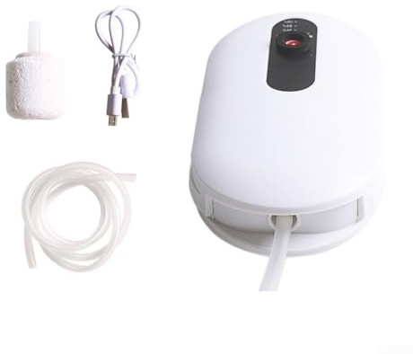 Angeltank Oxygenator, wiederaufladbare Lebendköder-Luftsprudler Pumpe, Einzel-/Doppelrohr, tragbar und leicht