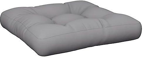 vidaXL Palettenkissen, Palettenpolster für Europaletten, Palettensofa Kissen Indoor Outdoor, Palettenauflage Sitzkissen, Grau Stoff
