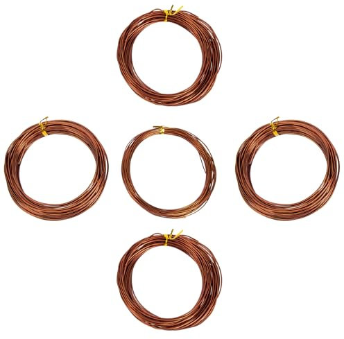OZLCUA Fil De Fer pour Bonsaï Ensemble d'outils for bonsaï, 5 Rouleaux, Outils de Jardin, Fil d'aluminium, Fils métalliques, Plantes grimpantes Fil De Ligature Bonsai