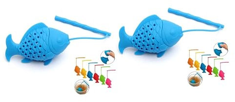 LABRIMP 2St Teesieb aus Silikon teeeier tee eier Teeei Teesieb Teeei Kaffeefilter Fischform Teeei Filter losen Tee ziehen lassen Teefilter-Ei Siebe Teefilter aus Silikon Tee-Ei aus Silikon